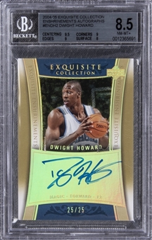 2004-05 UD "Exquisite Collection" Enshrinements Autographs #ENDH2 Dwight Howard Signed Rookie Card (#25/25) – BGS NM-MT+ 8.5/BGS 9